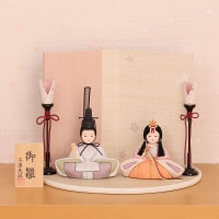 木目込み雛人形 ひらり 親王飾り 横幅27cm