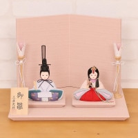 木目込み雛人形 ひらり 親王飾り 横幅30cm