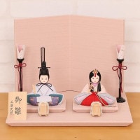木目込み雛人形 ひらり 親王飾り 横幅30cm