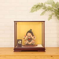 五月人形 工房天祥 ミニ健ちゃん ケース飾り 横幅42.5cm 武者人形 子供大将