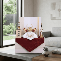 五月人形 コンパクト 選べる8種パステル 武将 7号兜 弓太刀付き 収納飾り 横幅37cm