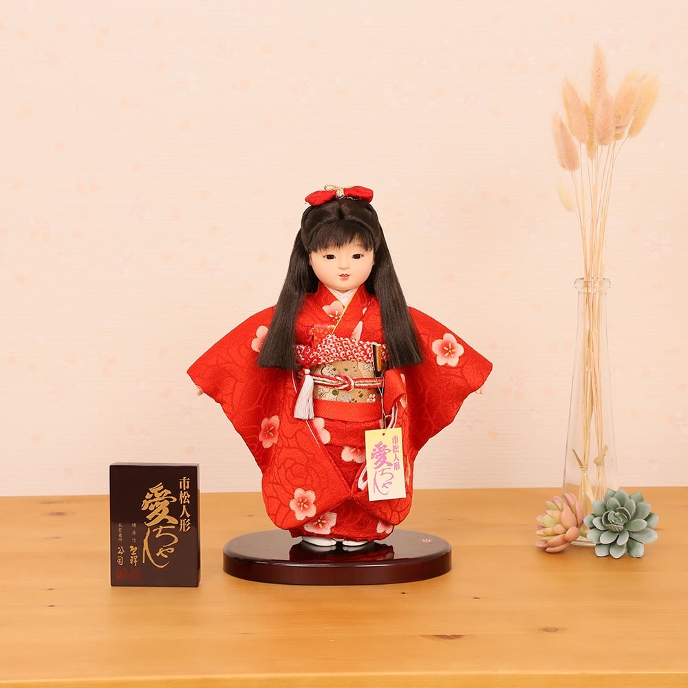 市松人形 齊藤公司作 愛ちゃんD 6号 金彩友禅 6b-40a-aid