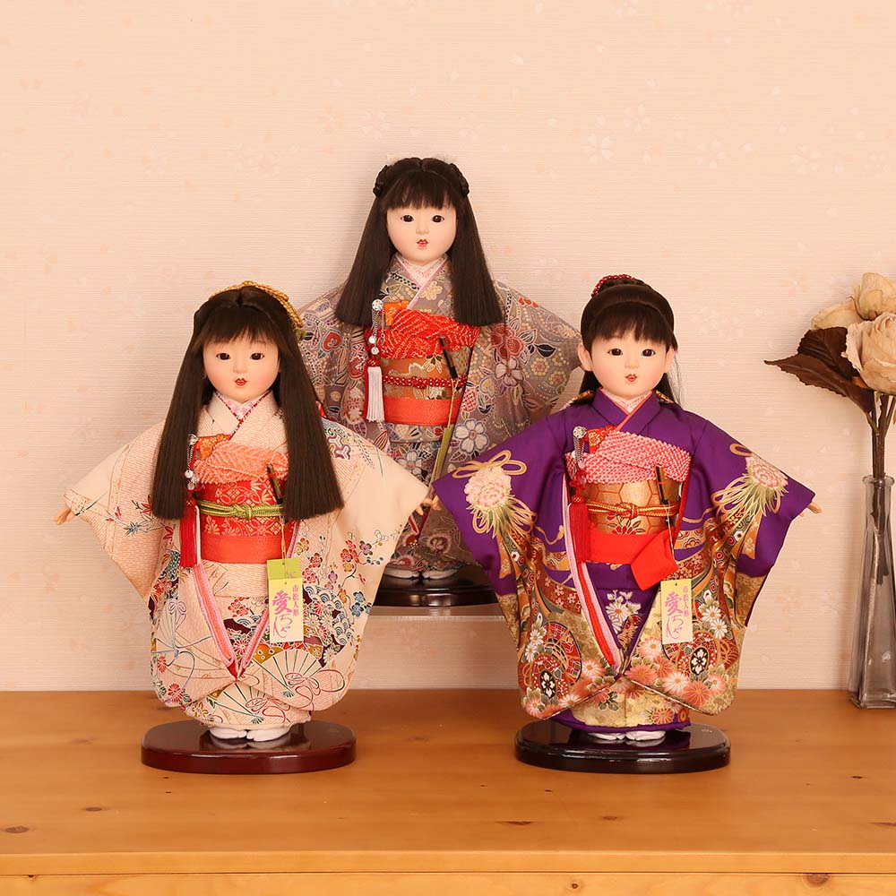 市松人形 齊藤公司作 10号 10c-01c-ais 愛ちゃんS 金彩友禅