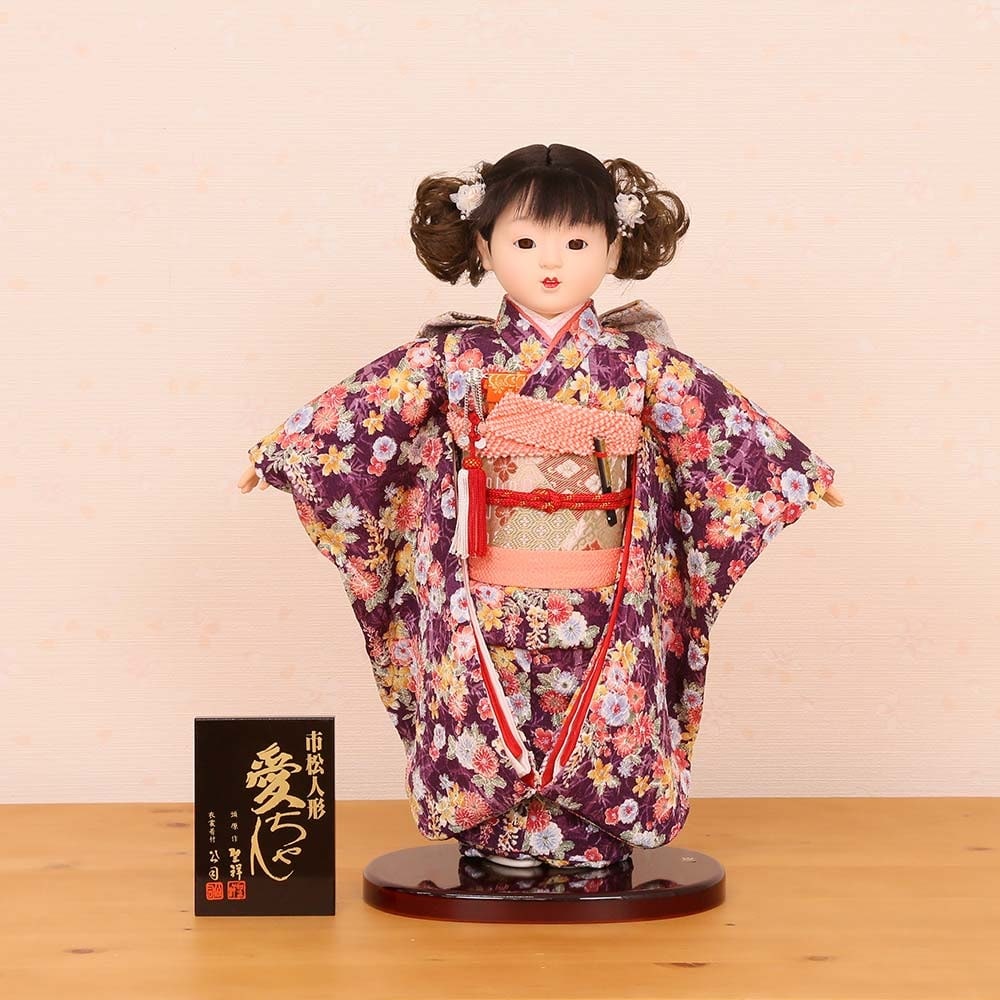 市松人形 齊藤公司作 13号 愛ちゃん 友禅 13a-18b-ais