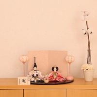 雛人形 親王飾り ひひな ピンク 水色 白 紫 パステルカラー 京都西陣織物 柳親王 横幅40cmティピシリーズ 