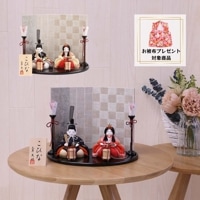 木目込み雛人形 親王飾り マール シルバー屏風 横幅27cm ティピシリーズ