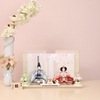 雛人形　桃の節句　雛人形　桜 楽天市場】雛人形 コンパクト おしゃれ ひな人形 桜刺繍