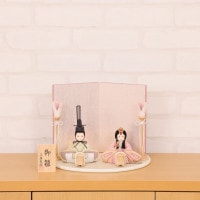 木目込み雛人形 ひらり 親王飾り 横幅27cm