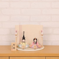 木目込み雛人形 ひらり 親王飾り 横幅27cm