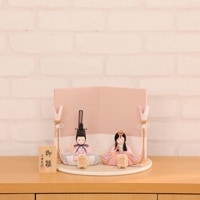 木目込み雛人形 ひらり 親王飾り 横幅27cm