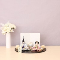 雛人形 コンパクト ひな人形 親王飾り 柳親王 ブルーグレー 水色 かわいい おしゃれ  北欧風 ひな人形 小さい 横幅40cm パステルカラー お祝い 初節句 ひな祭り 桃の節句 ティピシリーズ