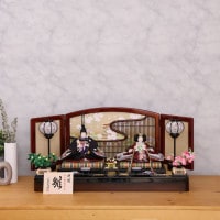 雛人形 ひな人形 親王飾り うるはし雛 小三五親王 おしゃれ インテリア 格子付き屏風 初節句 女の子 お祝い 桃の節句 ひな祭り