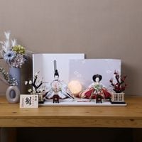 雛人形 ひな人形 親王飾り 小三五親王 金彩 刺繍雛 高級雛人形 おしゃれ モダン インテリア 白 ピンク ラベンダー 紫 工房天祥オリジナル 宮びやかシリーズ 初節句 お祝い ひな祭り