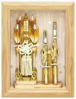 破魔弓 2024年新作 宝童作 ガラスケース 額破魔弓 北斗 ほくと 無垢 8号