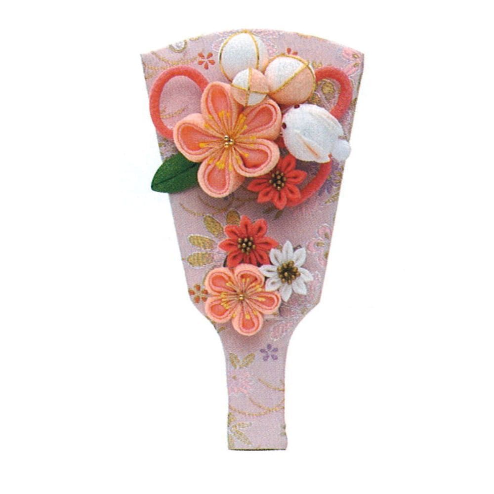 羽子板 宝童作 単品 うさぎカンザシ (ピンク) 7号 カンザシ2個付