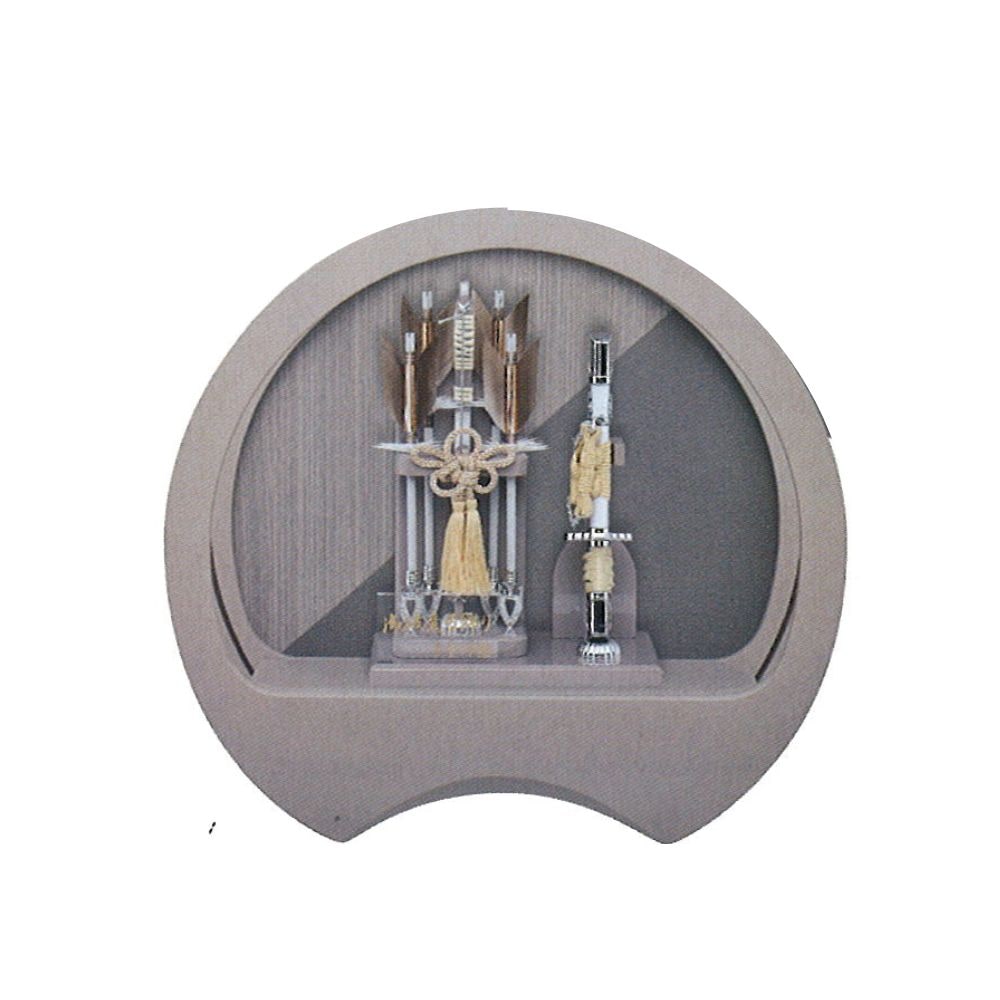 破魔弓 新作 宝童作 アクリルケース 破魔弓 飾り 樹 いつきグレージュ 7号 ニュアンスカラー グレー  7号