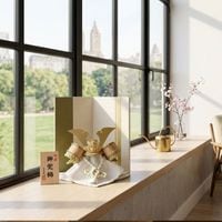 五月人形 コンパクト 木目調吹返し 7号兜 兜飾り 横幅27cm おしゃれ 北欧風 モダン インテリア 木目調 グリーン ゴールド 金 男の子 初節句 お祝い 端午の節句 こどもの日