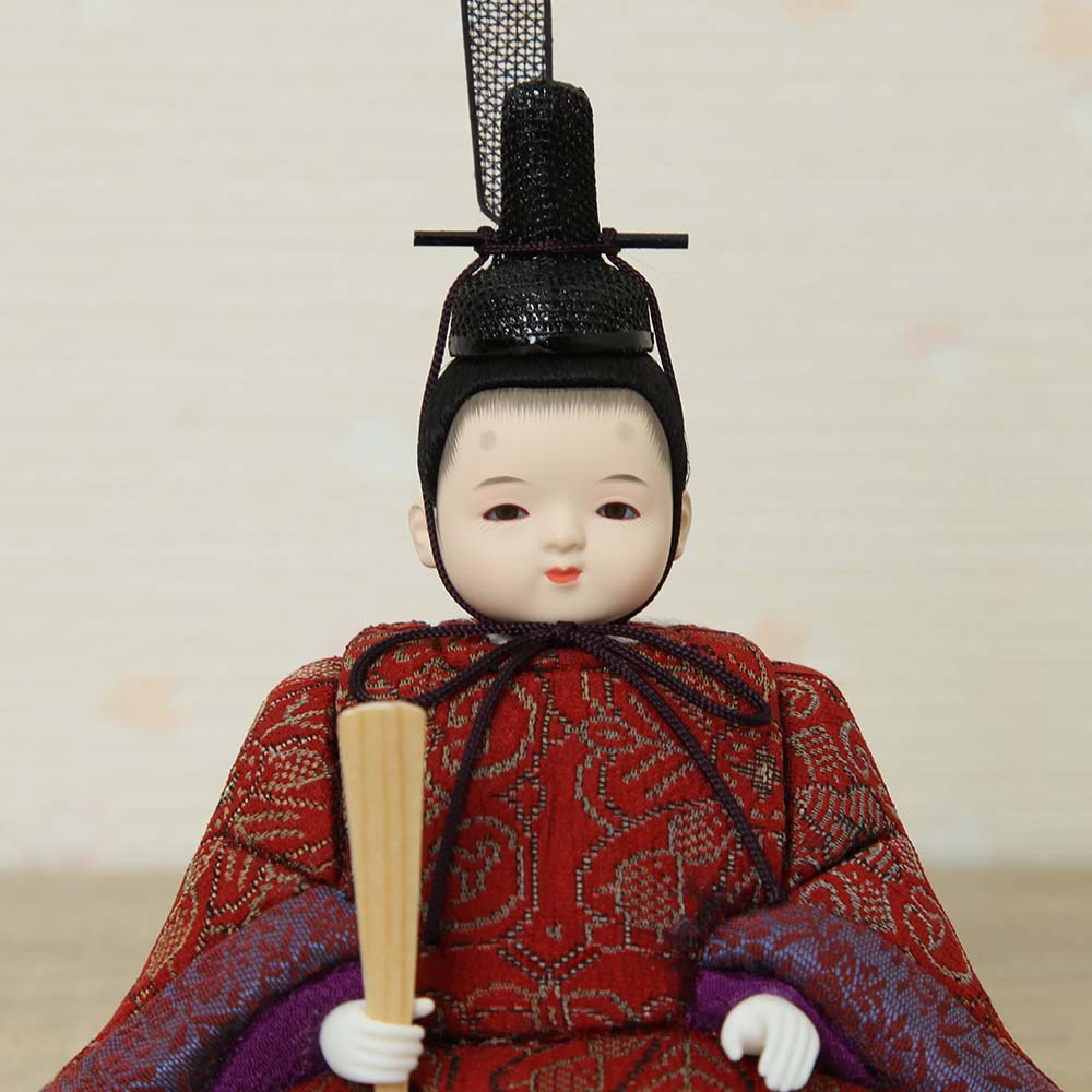 雛人形 木目込み 親王飾り Tipiシリーズ ココ おすべらかし エンジ