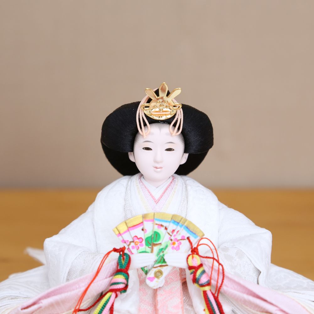雛人形 コンパクト ひな人形 親王飾り 柳親王 二曲屏風 かわいい