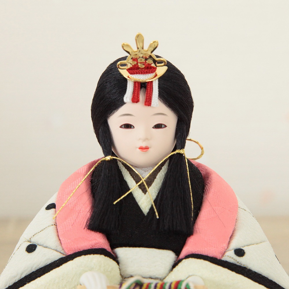 【雛人形】木目込み雛(⁎⁍̴̛ᴗ⁍̴̛⁎)上品なお顔です♪親王飾り 木目込み雛人形 ひらり 親王飾り 横幅30cm