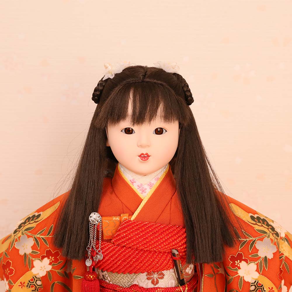 市松人形 齊藤公司作 10号 愛ちゃん 正絹金彩友禅