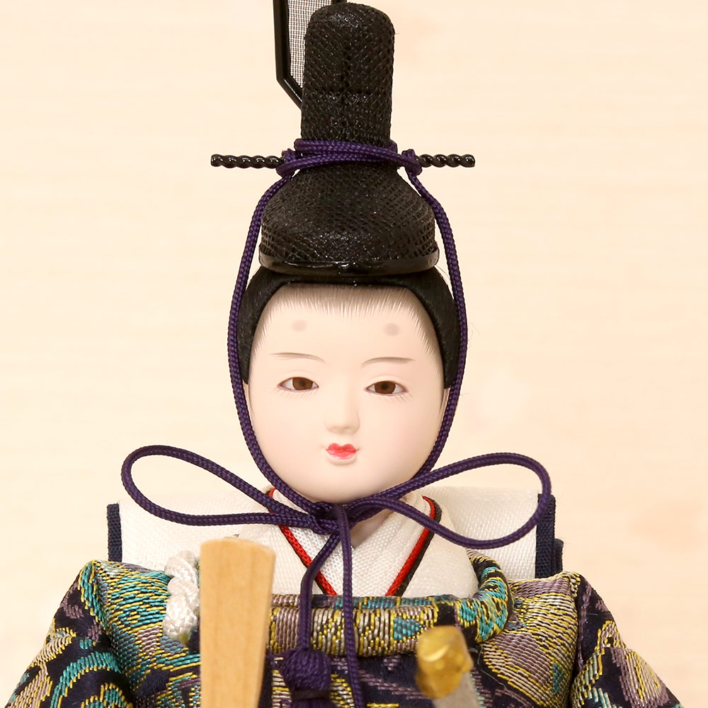 雛人形 平安ひひな 親王飾り 立雛 金銀箔押し桜ピンク屏風 横幅40cm