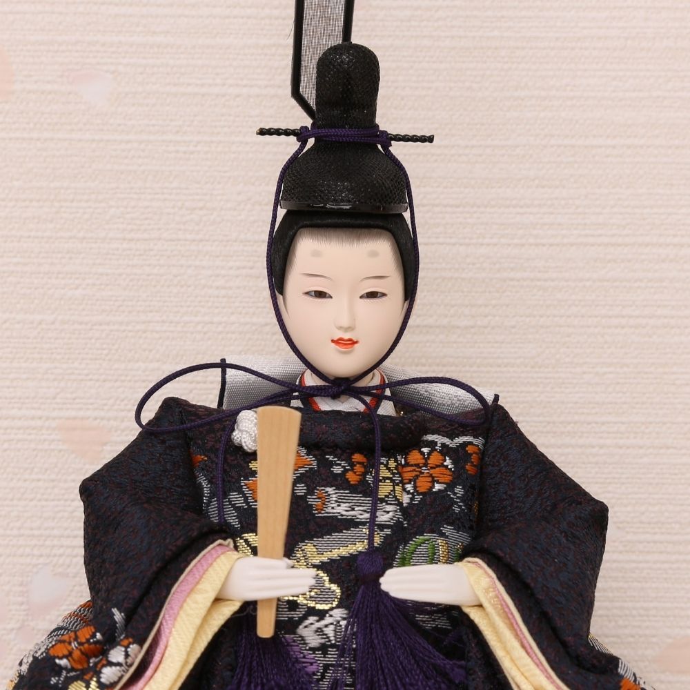 雛人形 コンパクト ひな人形 親王飾り 小芥子親王 市松桜二曲屏風