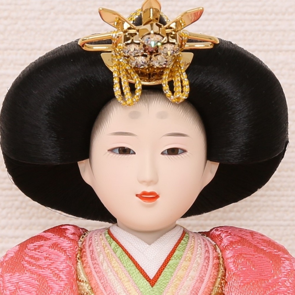 雛人形 コンパクト ひな人形 親王飾り 小芥子親王 市松桜二曲屏風