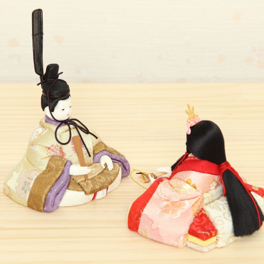 雛人形 ひな人形 コンパクト 横幅40cm 木目込み雛人形 木目込み