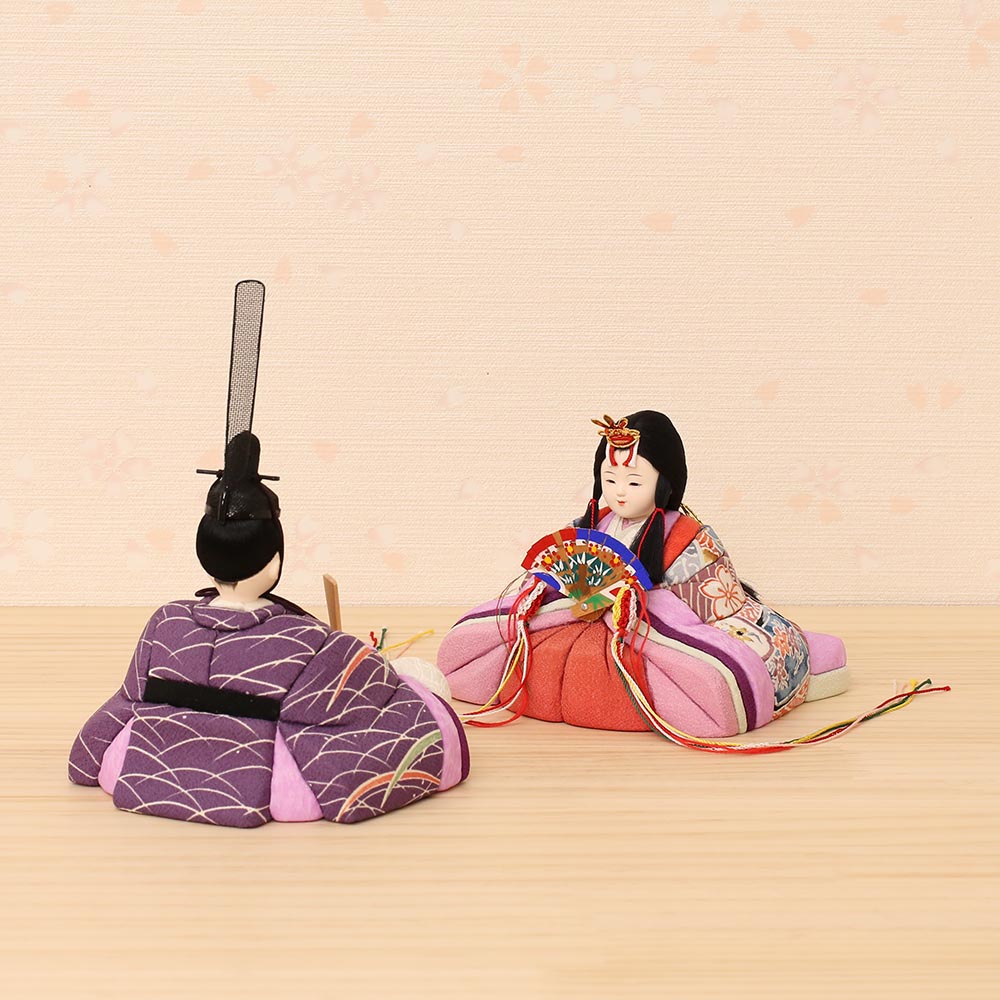 最後の1品 工房天祥 雛人形 木目込み 平飾り 親王飾り 西陣裂地