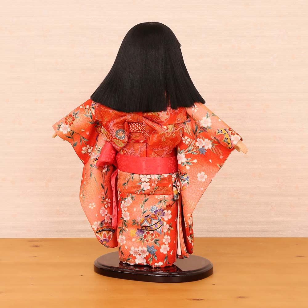 市松人形 齊藤公司作 13号 金彩友禅 13c-42a-j