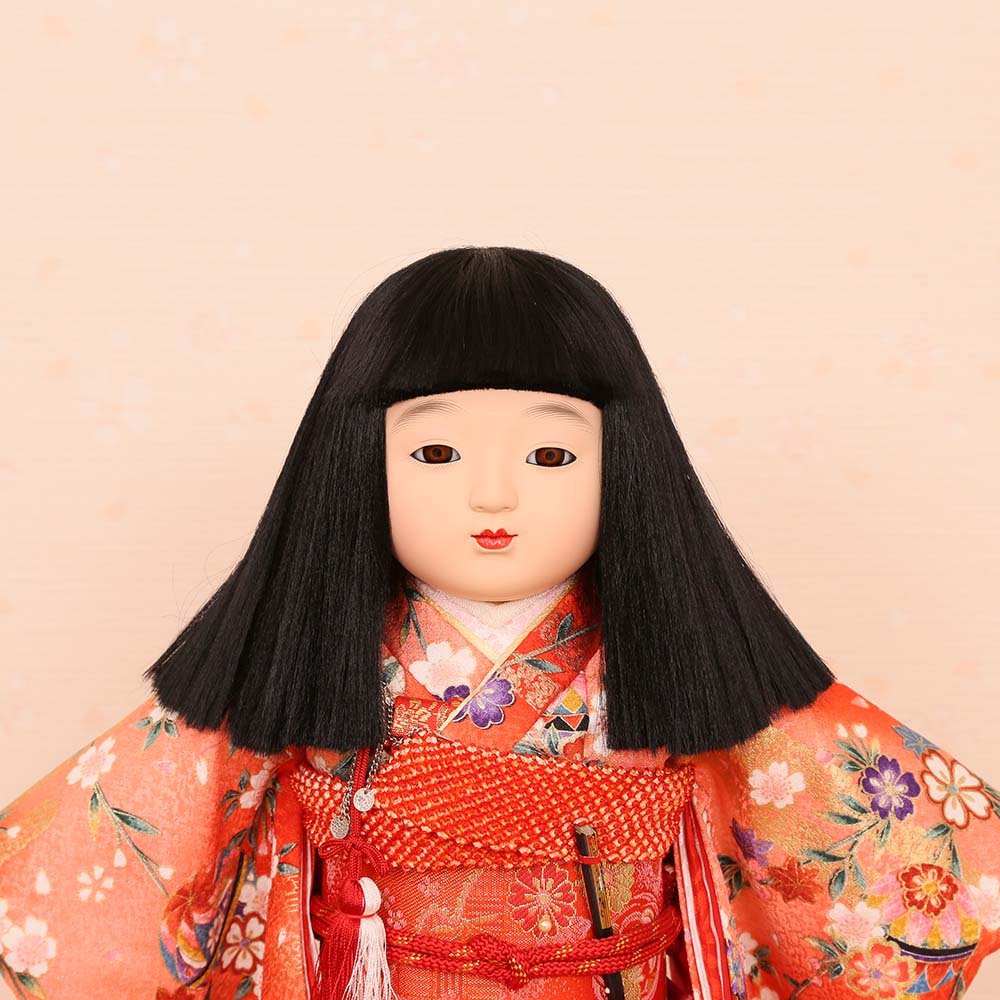 市松人形 齊藤公司作 13号 金彩友禅 13c-42a-j