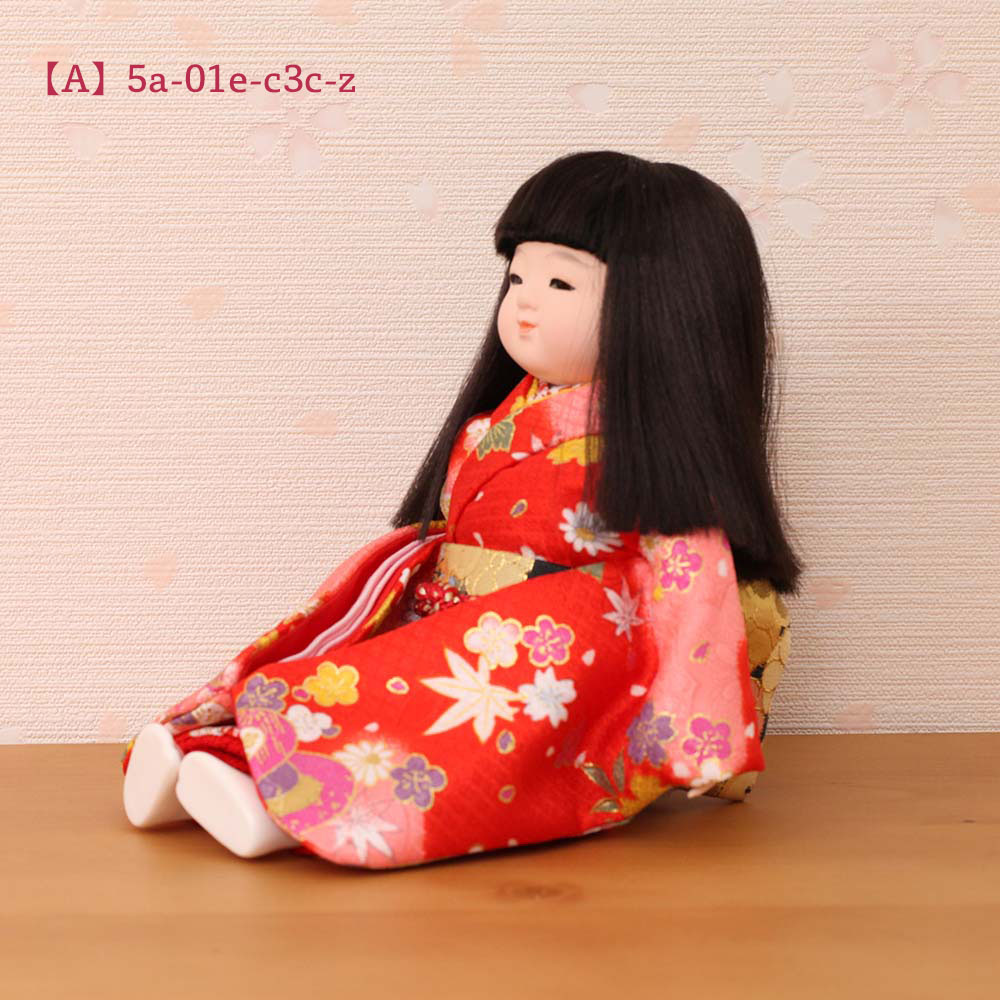 市松人形 齊藤公司作 5号 n23kt5-c1 横幅18cm