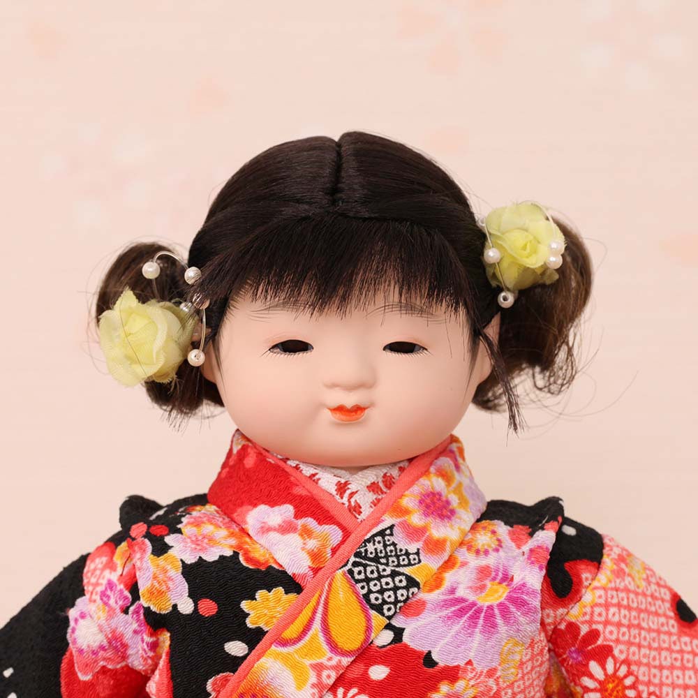 市松人形 齊藤公司作 5号 n23kt5-c3 横幅17cm