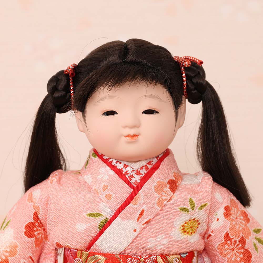 市松人形 齊藤公司作 5号 n23kt5-c3 横幅17cm