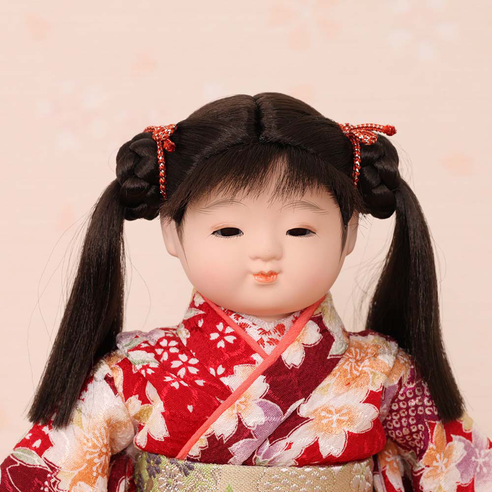 市松人形 齊藤公司作 5号 n23kt5-c3 横幅17cm