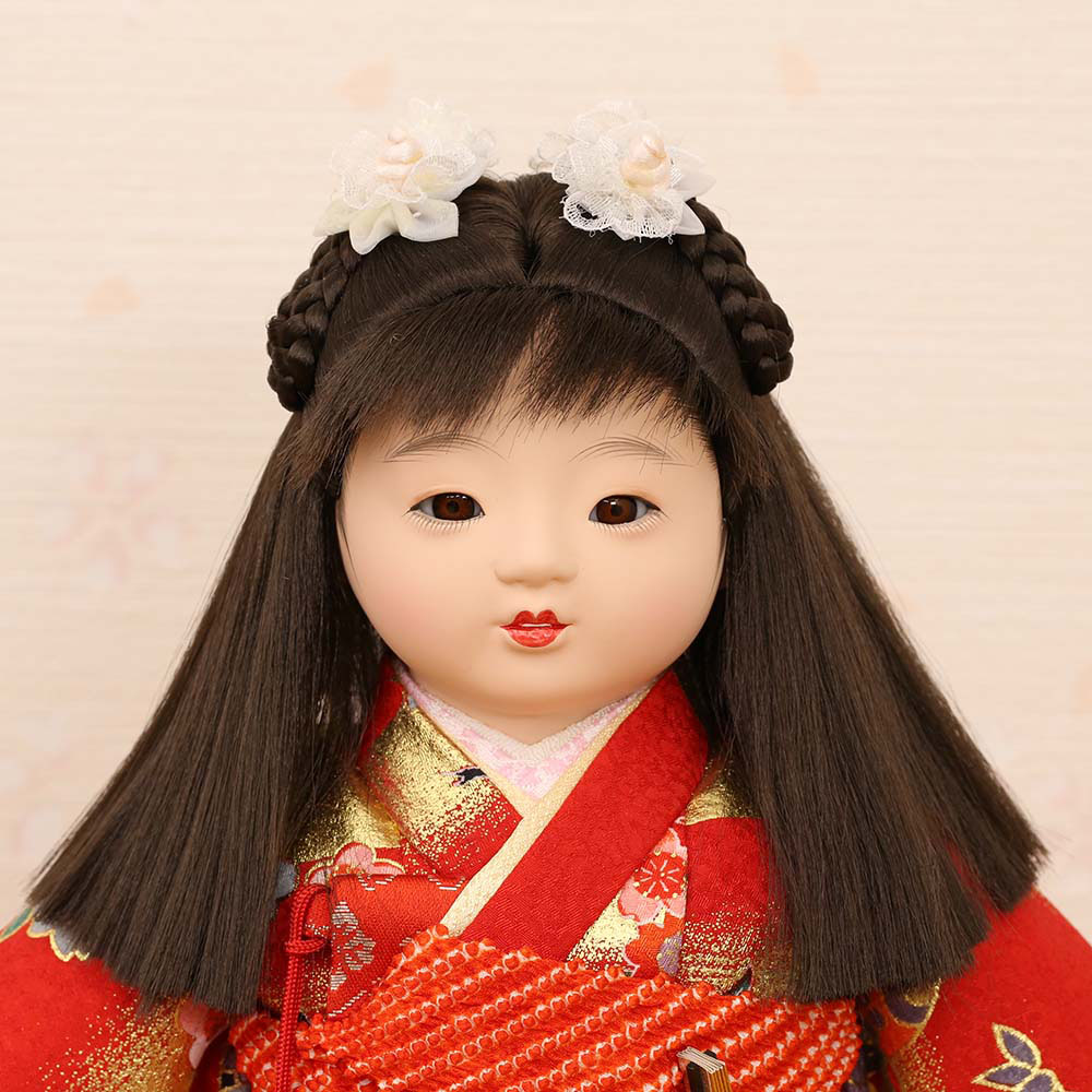 市松人形 齊藤公司作 8号 n23kt8-c3 横幅27cm
