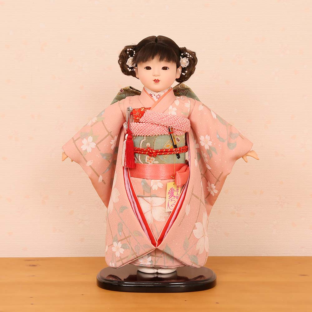 市松人形(台付) 市松人形 齊藤公司作 13号 愛ちゃん