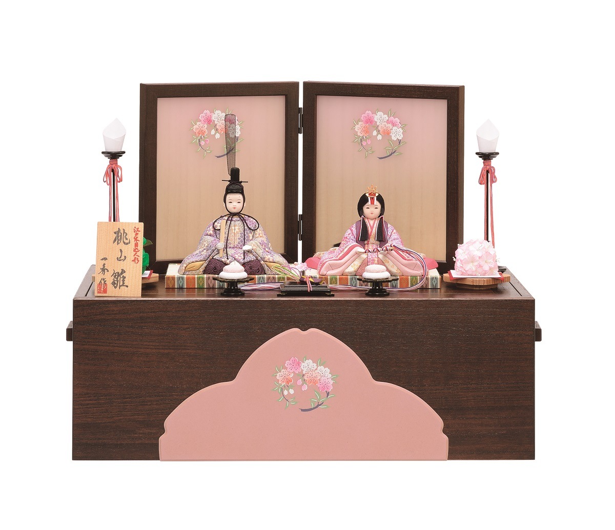 桃山雛人形 木製 伝統的 雛人形 お祝い 木目込み 一秀 ひな人形 親王飾り 木目 桃山雛 17