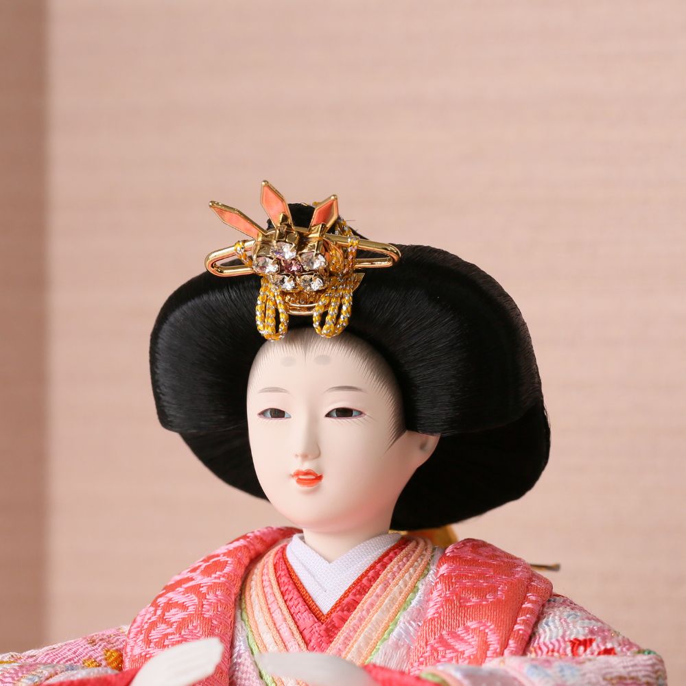 雛人形 コンパクト 白 ケース入り 横幅39cm ひな人形 ケース飾り
