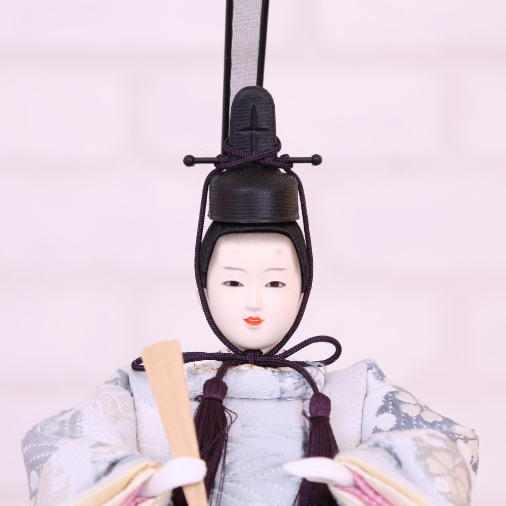 雛人形 コンパクト 白 ケース入り 横幅39cm ひな人形 ケース飾り 親王