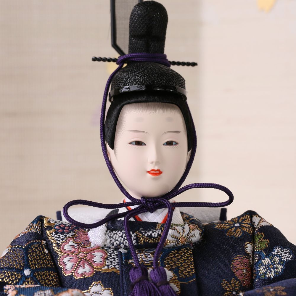 雛人形 ひな人形 コンパクト 親王飾り 芥子親王 横幅45cm 愛ぐし 正絹