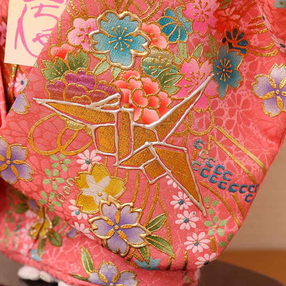 市松人形　美品 市松人形30号 水色 正絹 友禅 絞り 女の子 いちまつ人形 訳あり