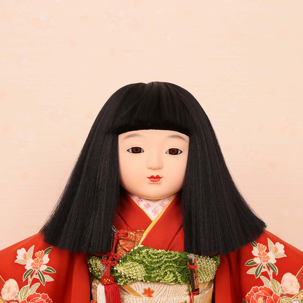 ●新品●敏光作●　市松人形　金彩衣装 市松人形】8号座市松 萌々【金彩衣装】：敏光作：ケース入り