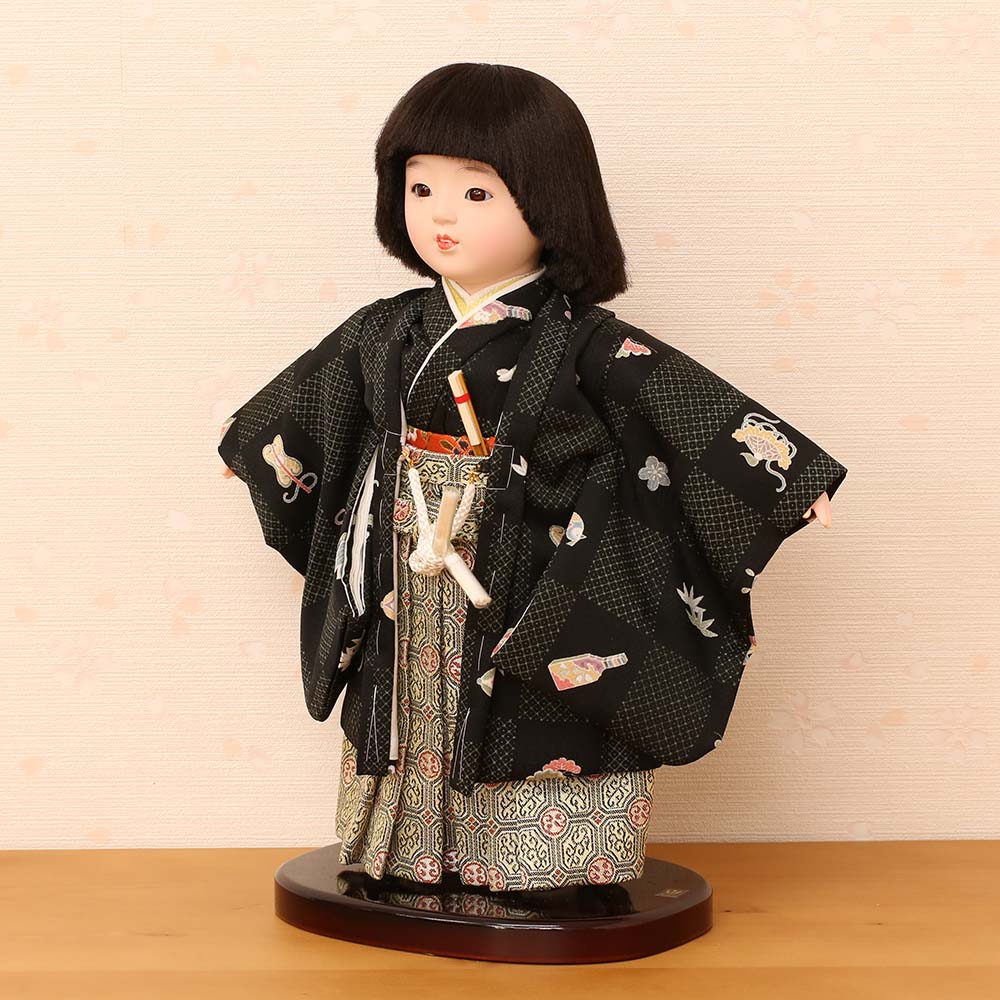 市松人形 齊藤公司作 9号 b9c-05d-aio 横幅30cm