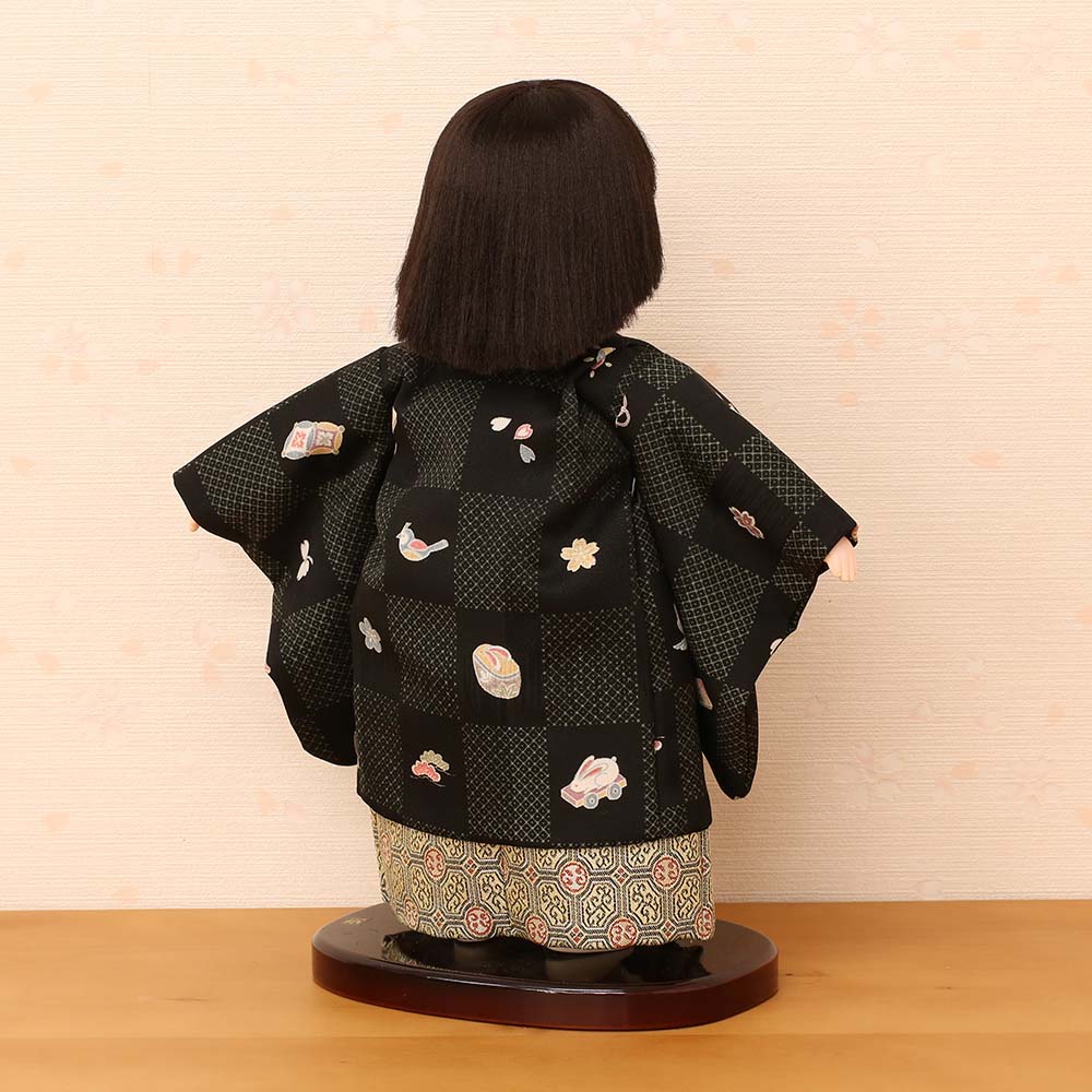 市松人形 齊藤公司作 9号 b9c-05d-aio 横幅30cm