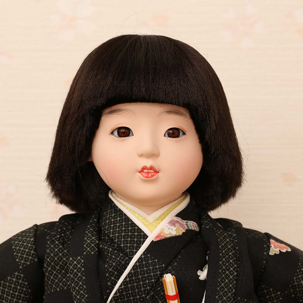 市松人形 齊藤公司作 9号 b9c-05d-aio 横幅30cm