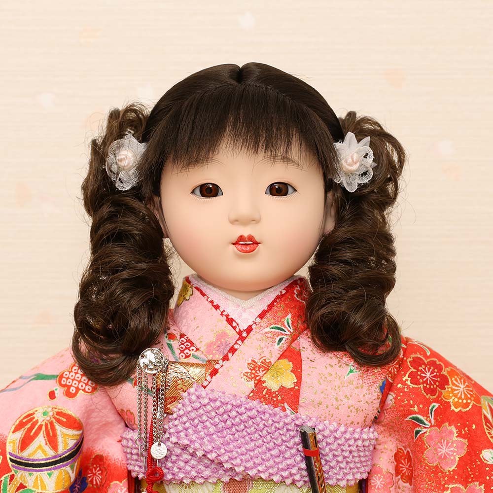 日本人形 市松人形 齊藤公司作 10号 横幅35cm