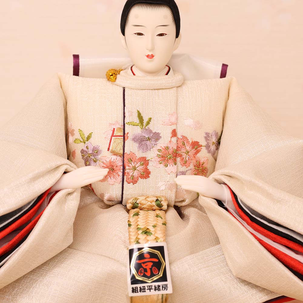 雛人形 工房天祥 収納芥子親王飾り 十二単 名入れ 立札 横幅66cm