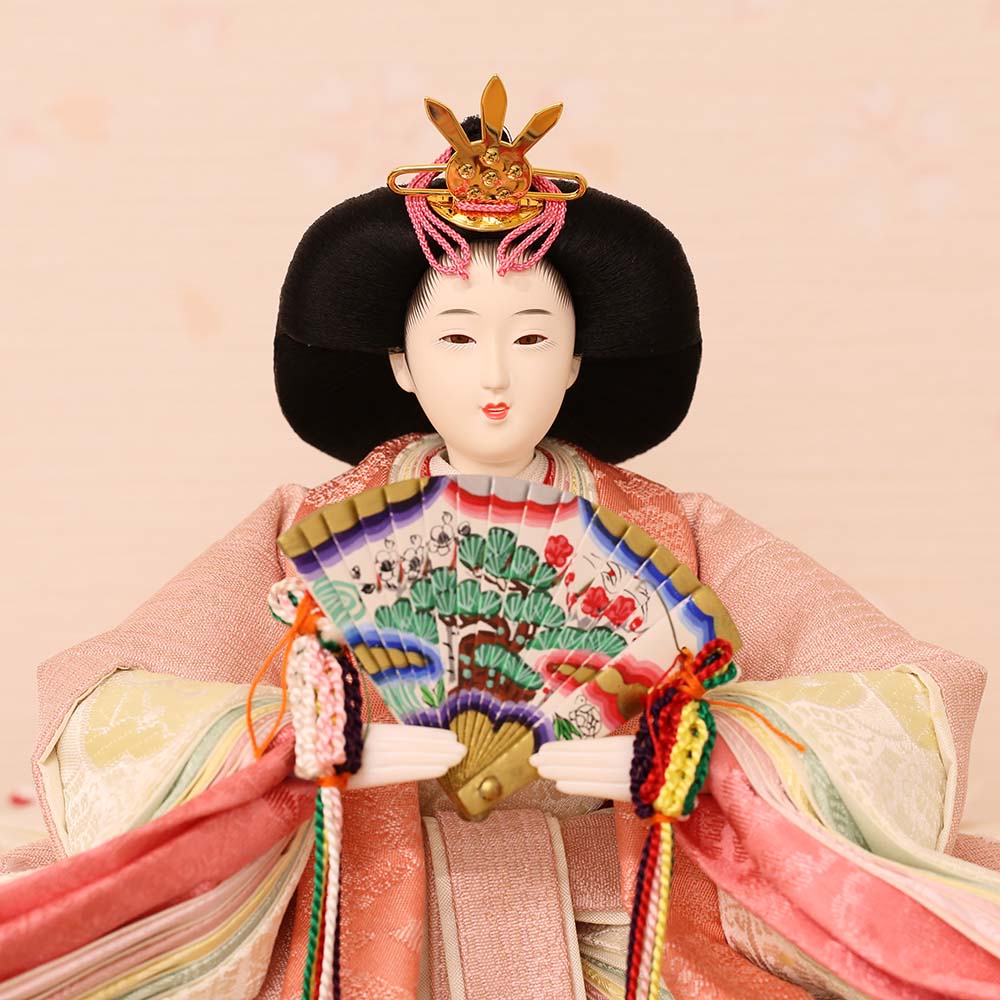雛人形 工房天祥 収納芥子親王飾り 十二単 名入れ 立札 横幅66cm
